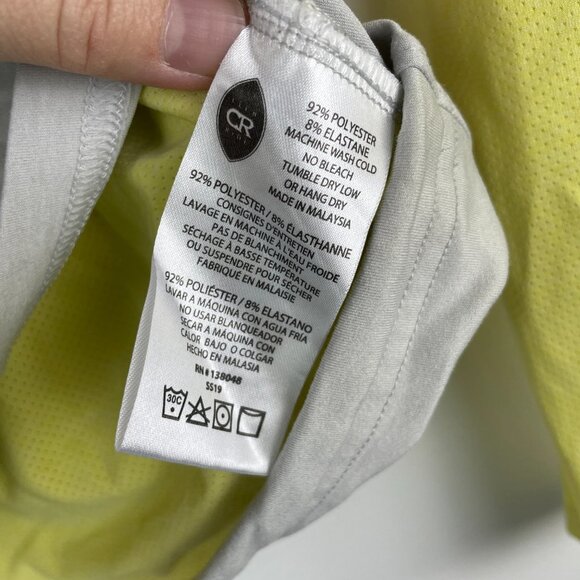 Club Ride Henley Bicycle Jersey Light Gray/Yellow w/ Back Pockets - Size M - Picture 4 of 6